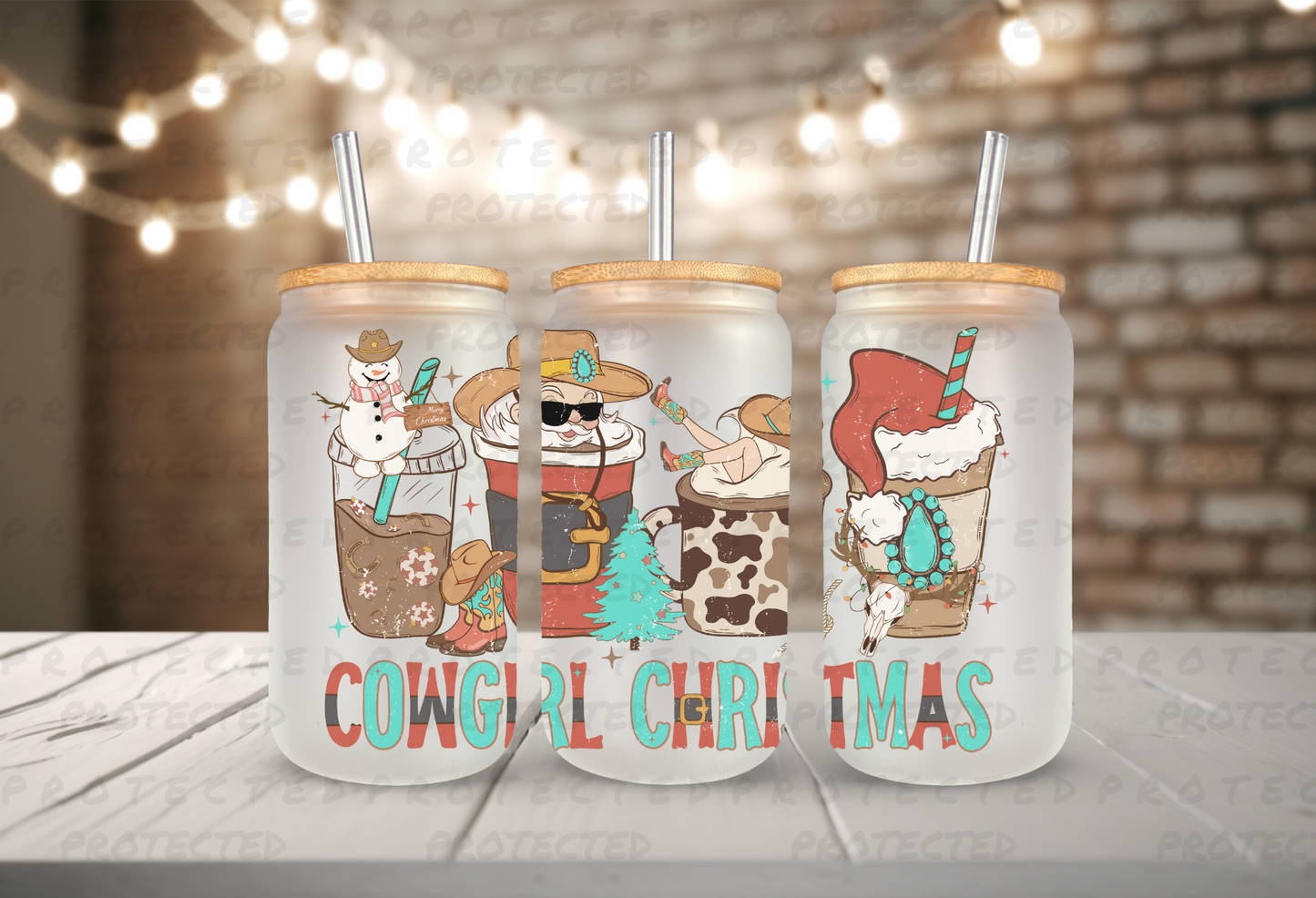 COWGIRL CHRISTMAS : GLASSWARE