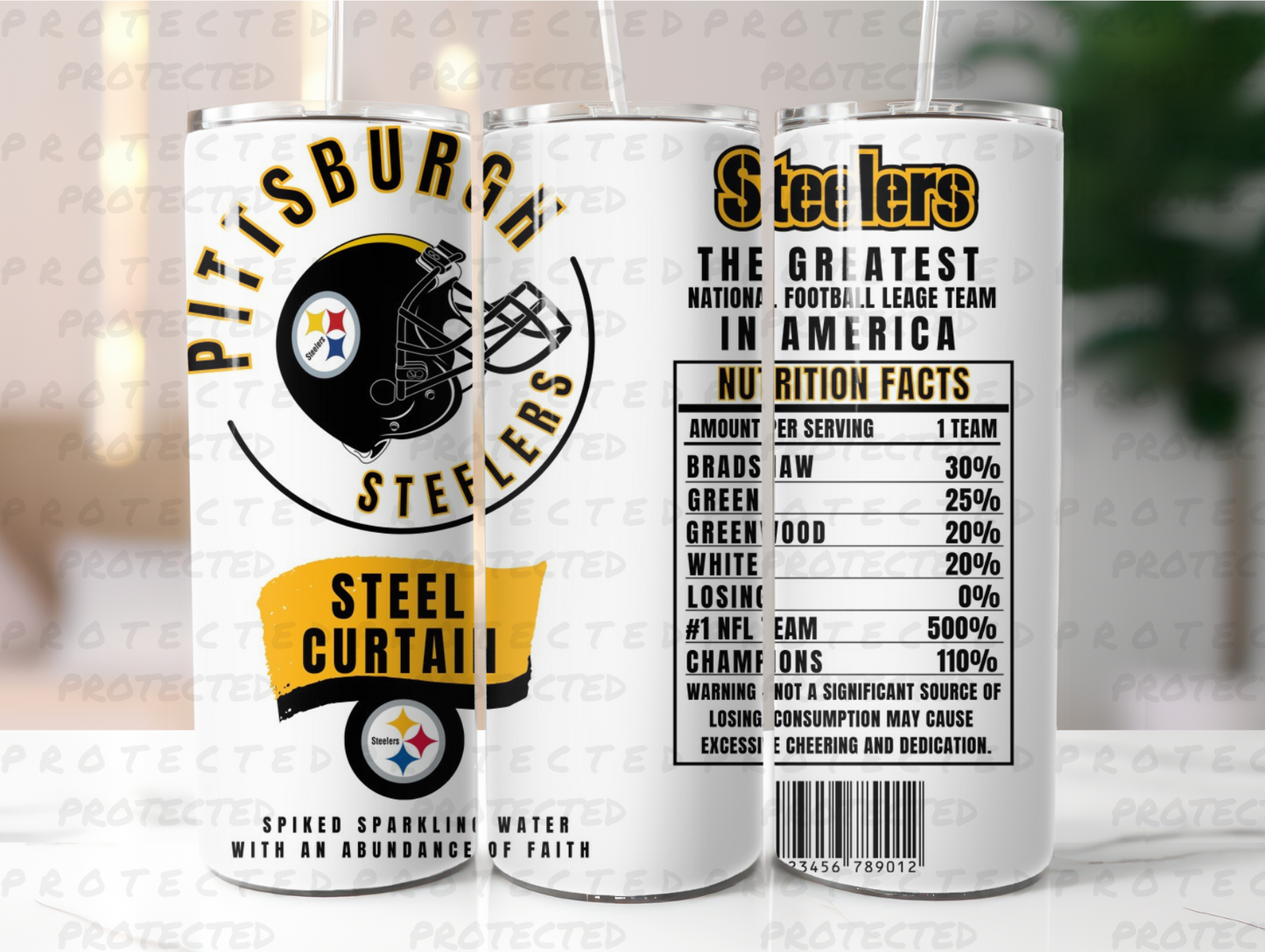 STEEL CURTAIN : TUMBLER