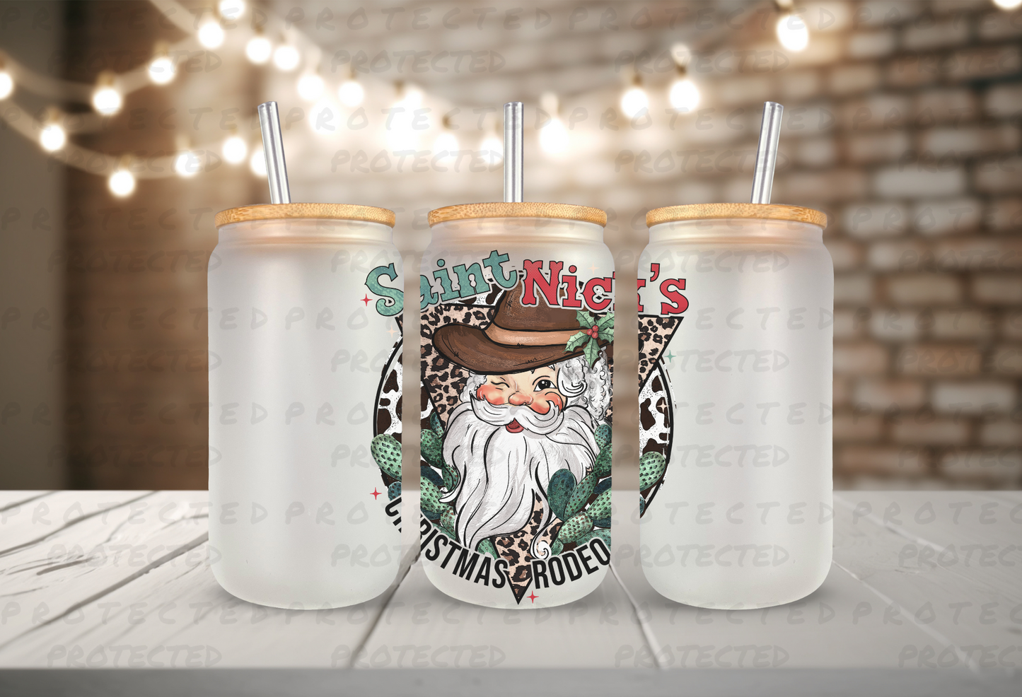 SAINT NICK'S CHRISTMAS RODEO : GLASSWARE