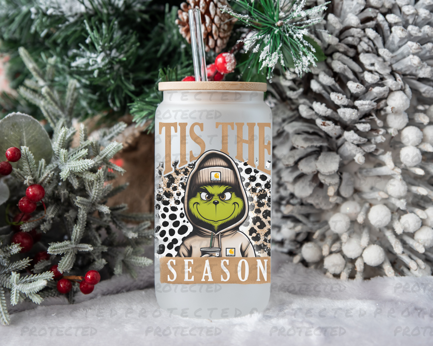 TIS THE SEASON GRINCH : GLASSWARE