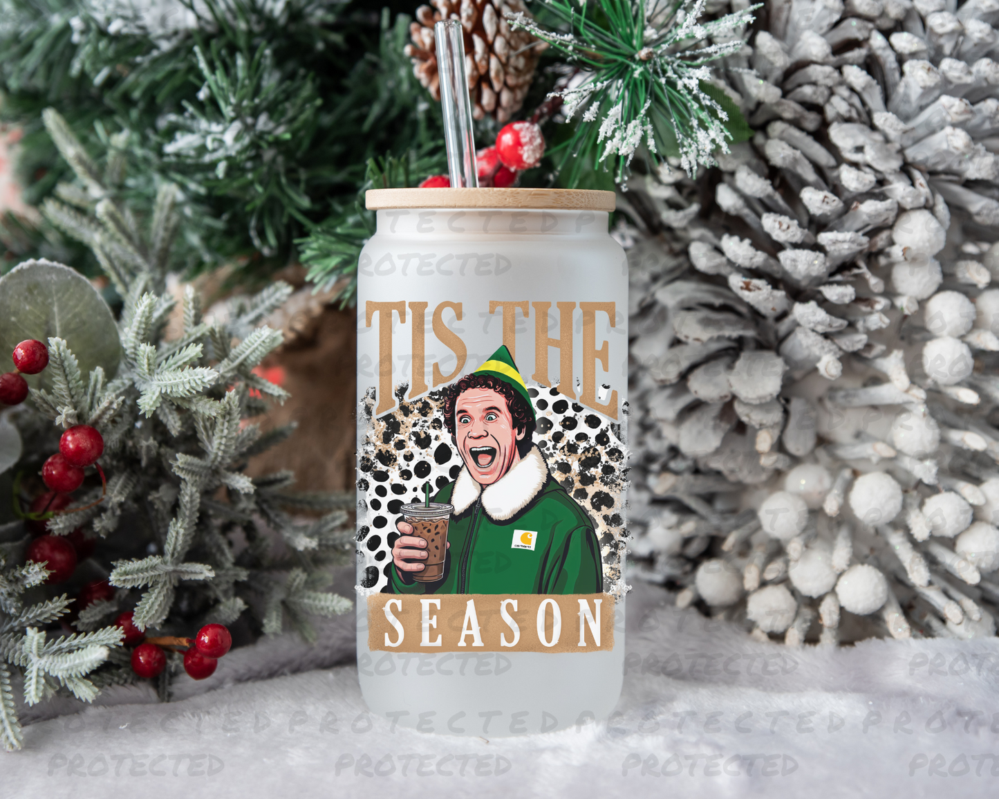 TIS THE SEASON ELF : GLASSWARE